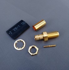  1 PACK SMA Female Bulkhead Crimp RG58/RG142/LMR195 - USA Seller