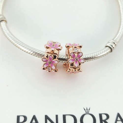 New Pandora Rose Gold Plated Pink Daisy 