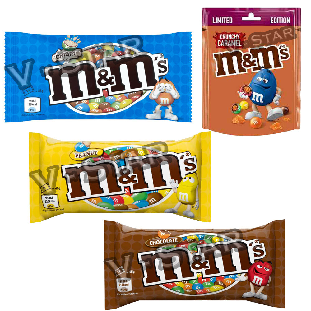 M&MS CRISPY PEANUT | CHOCOLATE | CRUNCHY | CARAMEL VARIETY FULL