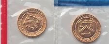 P & D US TREASURY BRASS MINT TOKEN SET   *IN MINT CELLO*   **FREE SHIPPING**