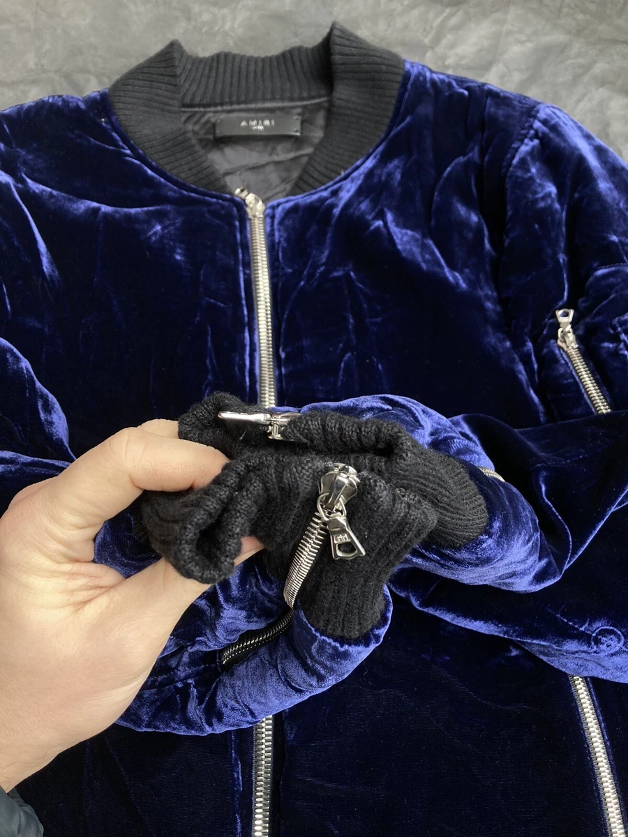 Amiri velvet hotsell bomber