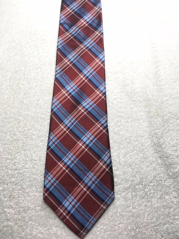 CHAPS HOMBRE CORBATA ROJO AZUL BLANCO PATRÓN A CUADROS 3,25 X 61 Foto 2 de 4