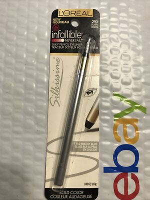 LOREAL Infallible Never Fail Silkissime Pencil Eyeliner 290 SILVER sealed NIP