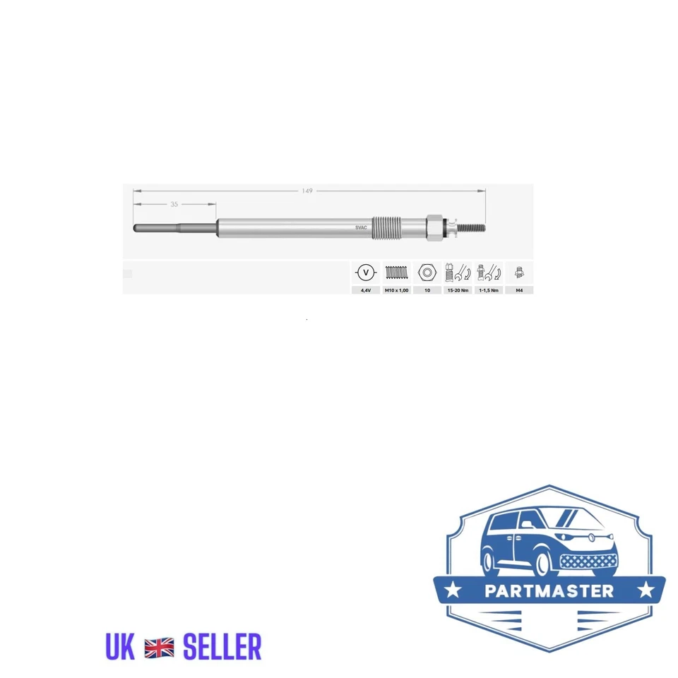 4X BUJÍAS INCANDESCENTES CITROEN RELÉ PEUGEOT BOXER FORD TRANSIT 2.2HDI 9675680980 Foto 2 de 4