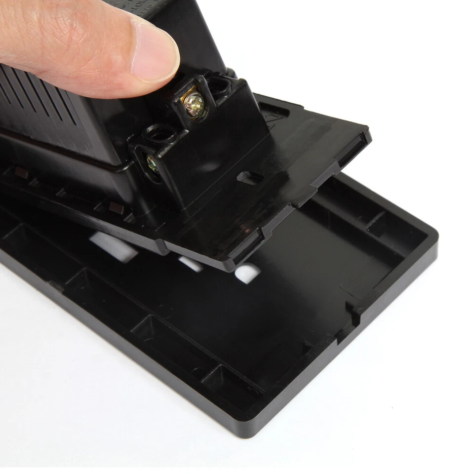 15A 110V Dual USB Socket Multi-function Black Brushed Wall Outlet US LOT - Image 4 of 4