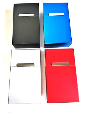 superking cigarette box SUPER KING SIZE CIGARETTE BOX/CASE CIG PACK Cigarettes Aluminium 105mm  Magnetic