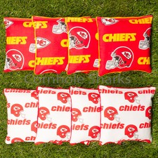 Cornhole Bean Bags Set of 8 ACA Regulation Bags Kansas City Chiefs Free Shipping