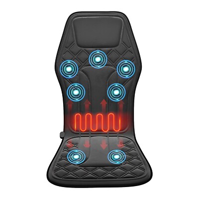 Vibrating Back Massager with Heat Universal Car Seat& Chair Pad Massage Cushion