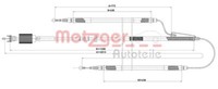 Metzger 11.5845 Seilzug, Feststellbremse FüR Opel