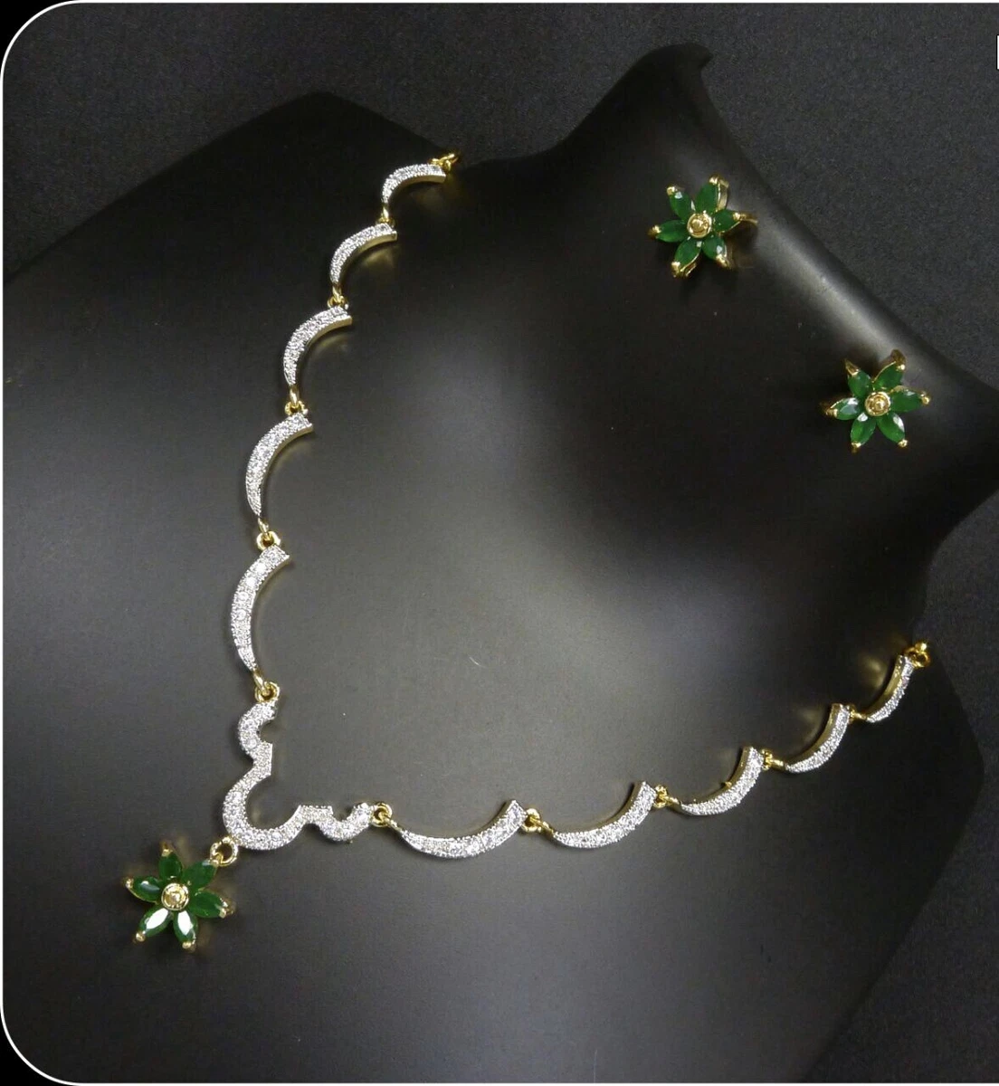 Silver american diamond jewellery sale