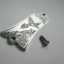 Hummingbird pattern handmade aluminum truss rod cover fits most Gibson guitars