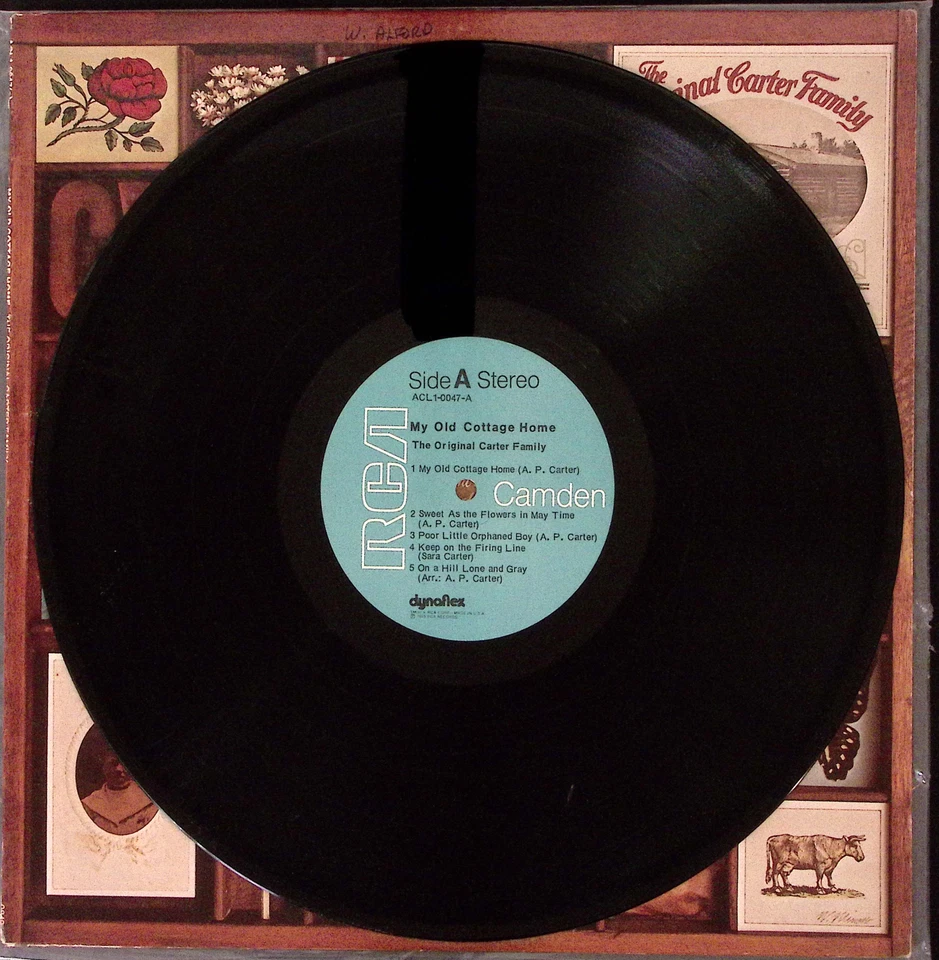 THE ORIGINAL CARTER FAMILY MY OLD COTTAGE HOME CAMDEN EXC VINYL LP 165-58W - Image 3 of 4