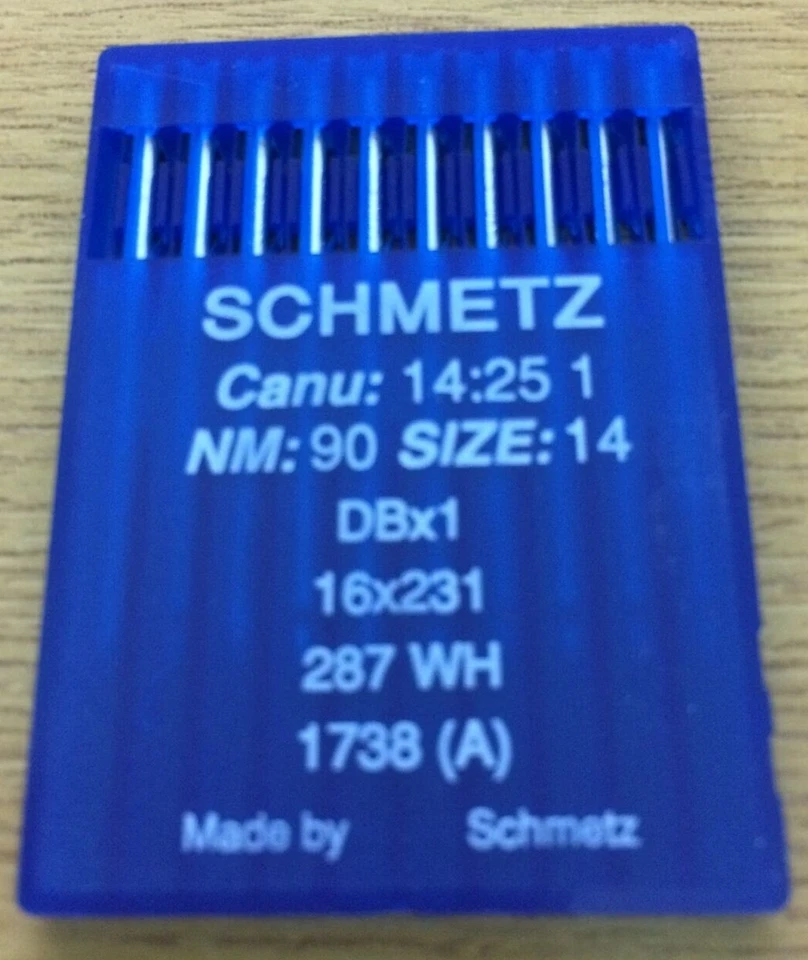SCHMETZ DBX1 287WH CANU:14:25 1 NM:90 SIZE:14 INDUSTRIAL SEWING MACHINE NEEDLES — 第 3/3 张图片