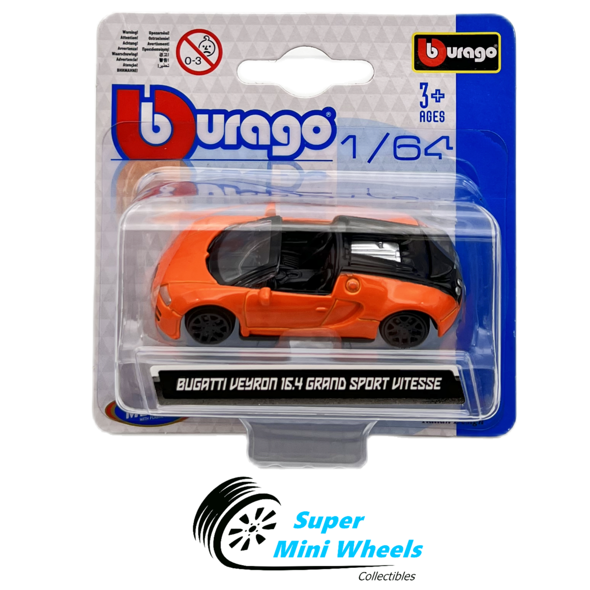 Bburago 1:64 Bugatti Veyron 16.4 Grand Sport Vitesse (Orange