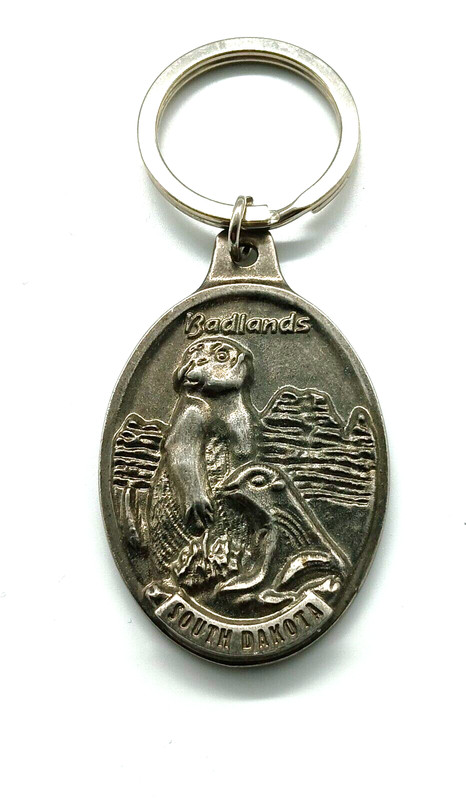 Vintage Badlands South Dakota Prairie Dogs Keychain Keyring