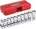 Drive Universal Joint Socket Set, 6 Point, Metric, 10-19 mm, Swivel Socket with
