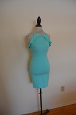 Bar III Sleeveless Halter neck Body Con Garden Mint dress in size S