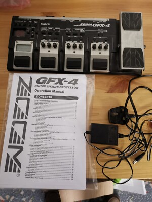 Zoom GFX-4 Gitarre Multi-Effekt Prozessor Pedalboard + Handbuch + Netzteil. EX
