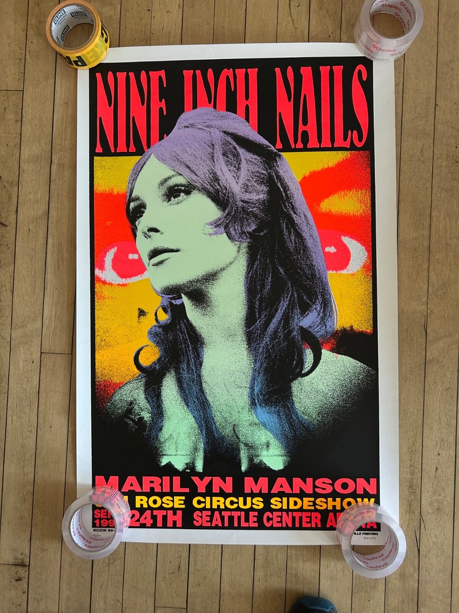 FRANK KOZIK NINE INCH NAILS MARILYN MANSON POSTER signed and