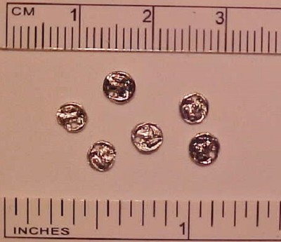 DeeC'sDesigns Traditional 1:9 CAST Arabian Noseband Coins SILVER (Slight Flaws)