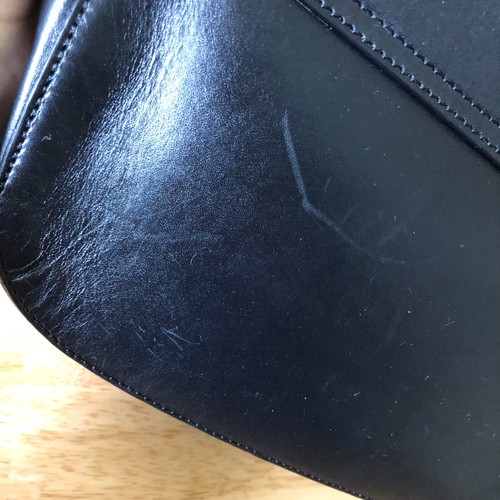 Vintage Bally Black Leather Smooth Saddle Crossbody Bag Purse - Picture 8 of 24
