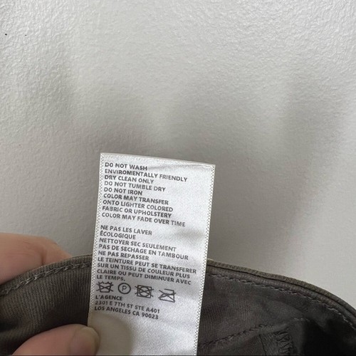 Jeans L'AGENCE Margot vita alta skinny castagno costato taglia 26 elasticizzato - Foto 9 di 9