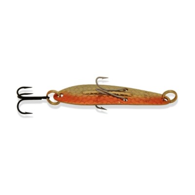 Williams Ice Jig Fishing Lure - Gold & Orange Nu-wrinkle - J70GNOR - 4-1/4'' Disc