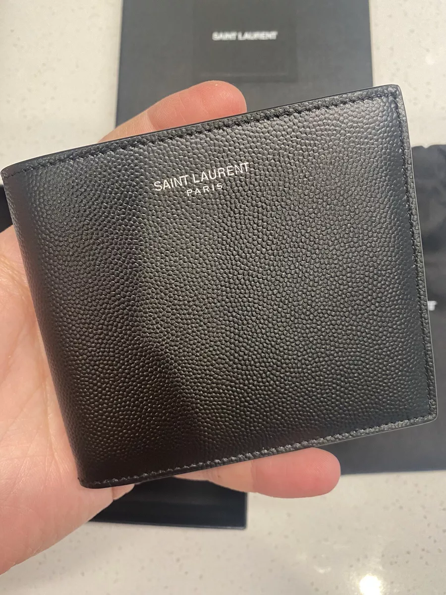 Saint Laurent Men's Logo Patent Leather Card Case