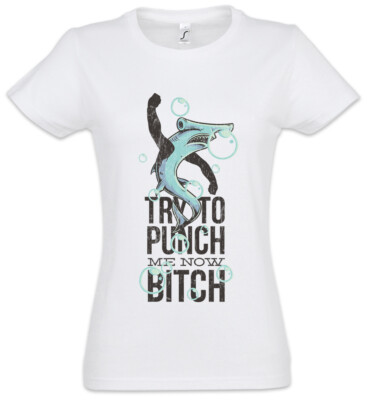 Try To Punch Me Now Women T-Shirt Diver Surfer Diving Boxing Hammerhead Shark