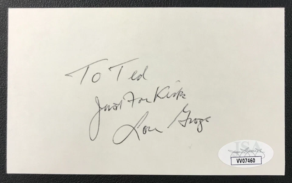 Lou Groza Signed 3x5 Card JSA (Personalized) AUTO HOF 1974 Cleveland Browns NFL! - Image 2 of 4