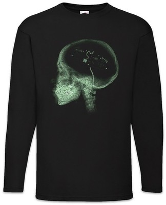 Gamer Brain Langarm T-Shirt Geek Nerd Fun Informatiker Informatik Computer