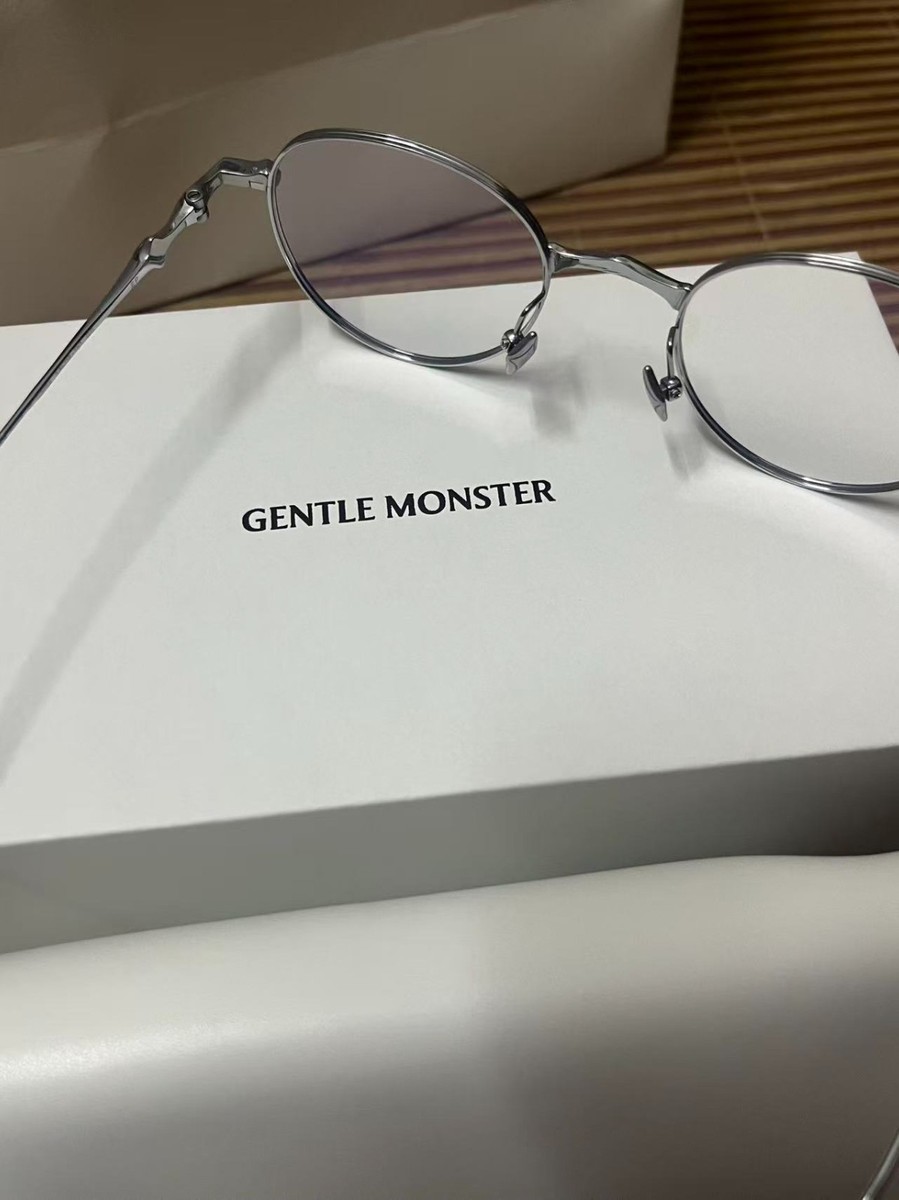 2025 NEW Gentle Monster Glasses EP 02 Silver Frame Clear Lenses w