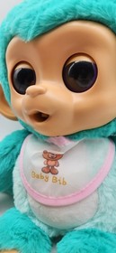 Fingerlings Care n Cuddles Interactive Baby Monkey Aubrey Teal Plush  13"