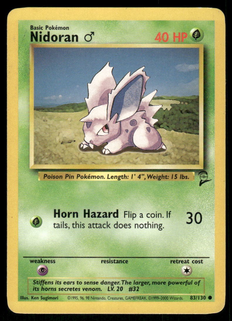 Nidoran 83/130 Base Set 2 Pokemon TCG trading card