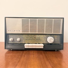 RADIO VINTAGE PHILIPS B2D53A PHILETTA ANNI 60 FM A VALVOLE D’EPOCA SPACE AGE