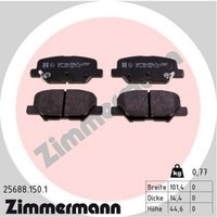 Zimmermann BremsbeläGe Hinten FüR Mitsubishi Outlander III ASX Mazda 6 Kombi