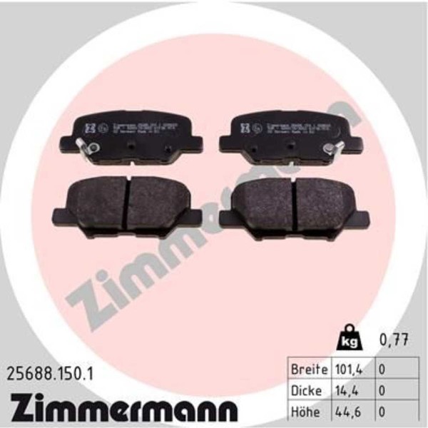 Zimmermann BremsbeläGe Hinten FüR Mitsubishi Outlander III ASX Mazda 6 Kombi-image