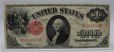 1917 ONE DOLLAR  RED SEAL LEGAL TENDER LARGE SAWHORSE NOTE