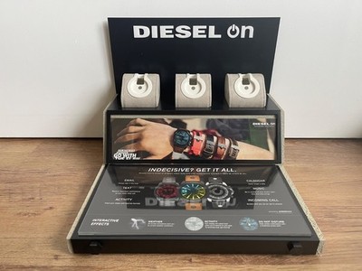 Diesel On Uhren Uhr Ständer Aufsteller Werbe Display Deko Händler f. Smart Watch