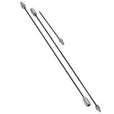 1/4" x 2.5' Steel Rotary Chimney Brush Rod - Black