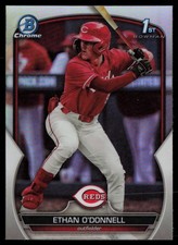 ETHAN O'DONNELL 2023 BOWMAN DRAFT CHROME REFRACTORS RC CINCINNATI REDS #BDC-56
