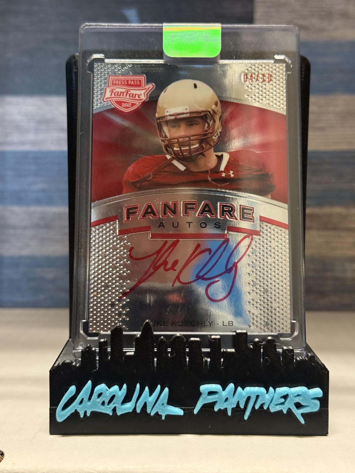 Luke Kuechly Press Pass Fanfare Autograph #FFLK Red