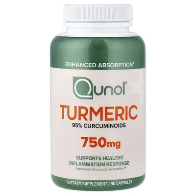 Qunol Turmeric 95% Curcuminoids 750mg Enhanced Absorption 90 Capsules Exp 05/28