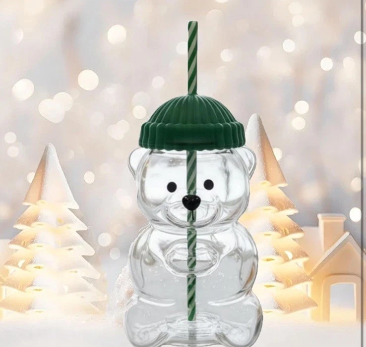 Super Cute Bear Sippy Cups Glassware 20oz No Logo Bear Cup - Image 2 of 3