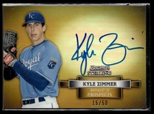 2012 BOWMAN STERLING GOLD /50 AUTO KYLE ZIMMER ROYALS