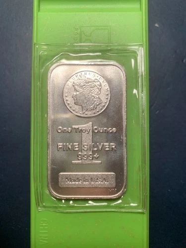 One (1) Troy Ounce New Fine Silver .999 Morgan Bars (Sealed)