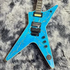 Blue Lightning Dimebag Washburn  Electric Guitar Black Hardware  FR bridge