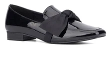 New York Company Loafer Size 8 Black Faux Patent Leather NEW