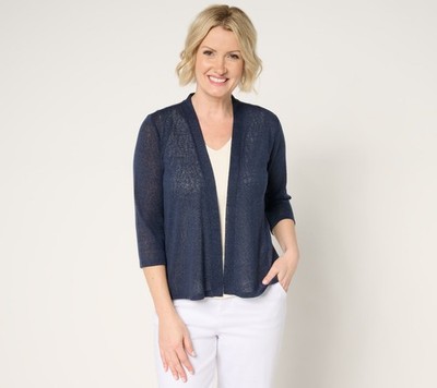 Gloria Vanderbilt Women's Top Sweater Sz S Denim & Co. Essentials Blue A685473