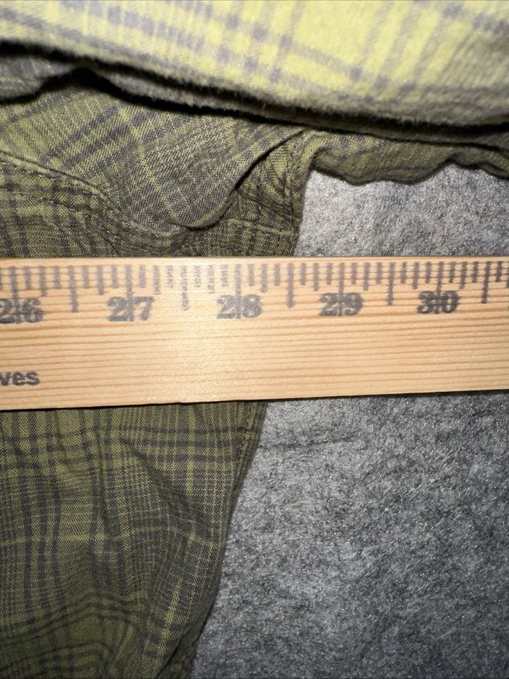 The Foundry Young Mens Shirt Long Sleeve Button Down Green Plaid Size 2XL - Image 3 of 4